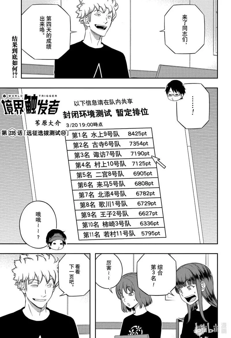 境界触发者漫画,235 远征选拔测试㉜1图