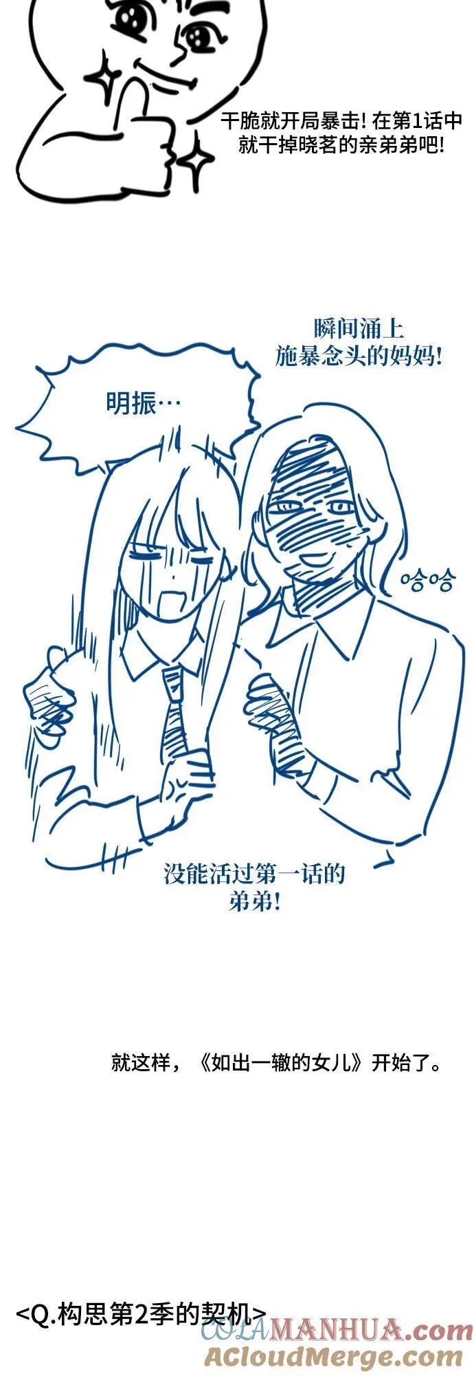 如出一辙的女儿漫画免费下划50漫画,【免费】后记10图