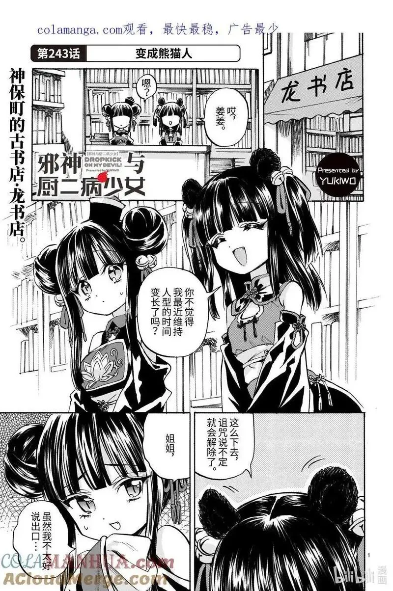 邪神与厨二病少女漫画,243 变成熊猫人1图