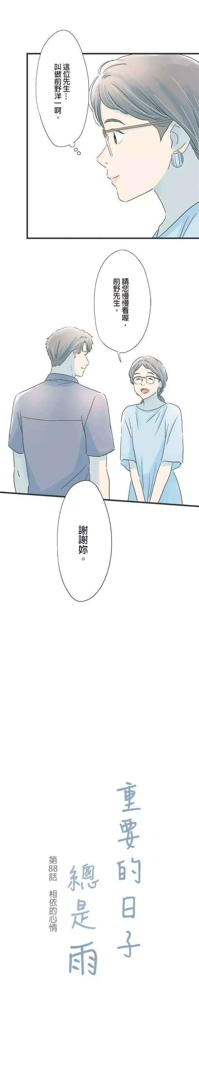 重要的日子总是雨漫画,第88话 相依的心情3图