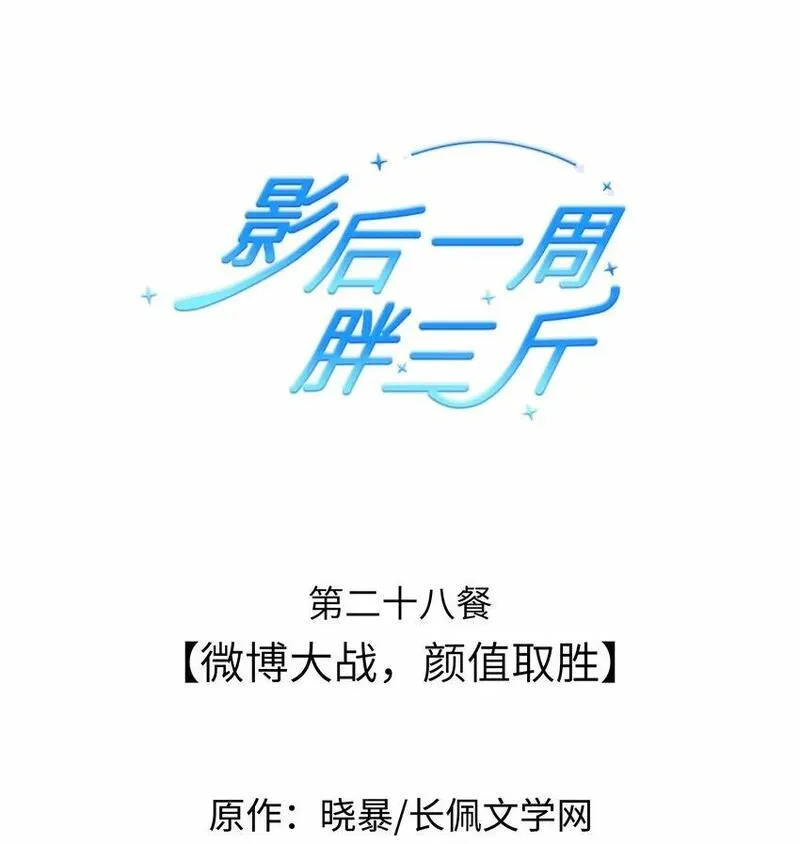 影后一周胖三斤漫画,028 微博大战，颜值取胜1图