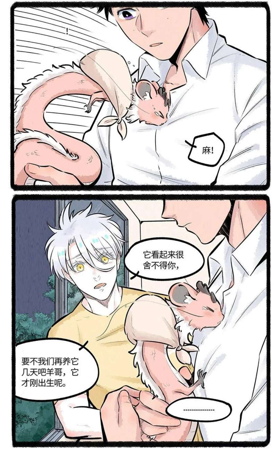 薛定谔之羊漫画,018 小羊与大宝 12图